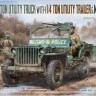 Джип 1/4-Ton Utility Truck з причепом та фігурою солдата військової поліції збірна модель