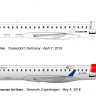 CRJ-900 пасажирський літак збірна модель 1/144