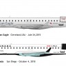 CRJ-900 Bombardier пасажирський літак збірна модель 1/144